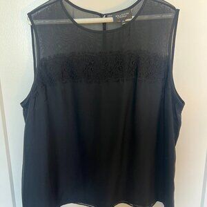St John Couture Black Lace Tank